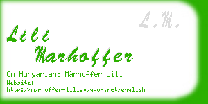 lili marhoffer business card
